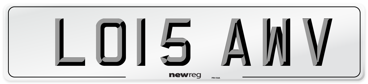 LO15 AWV Number Plate from New Reg